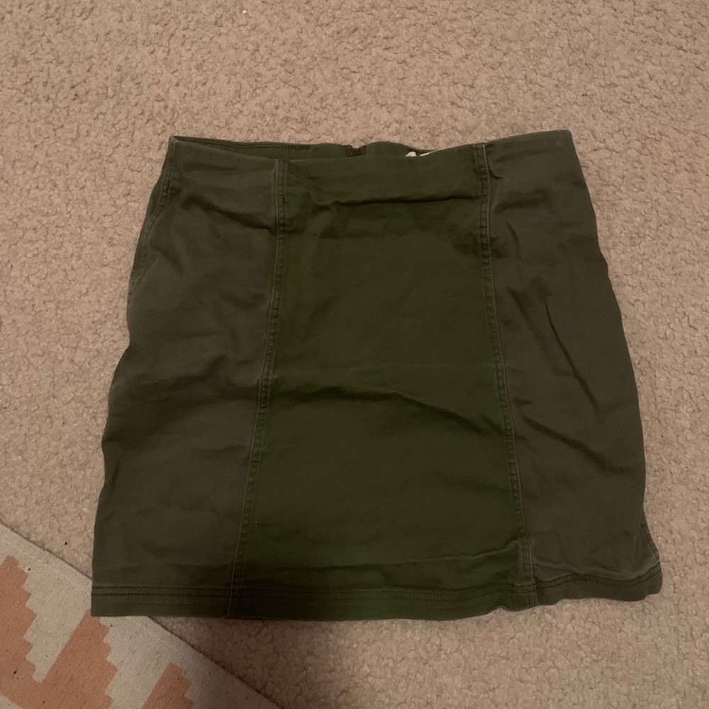Army green skirt